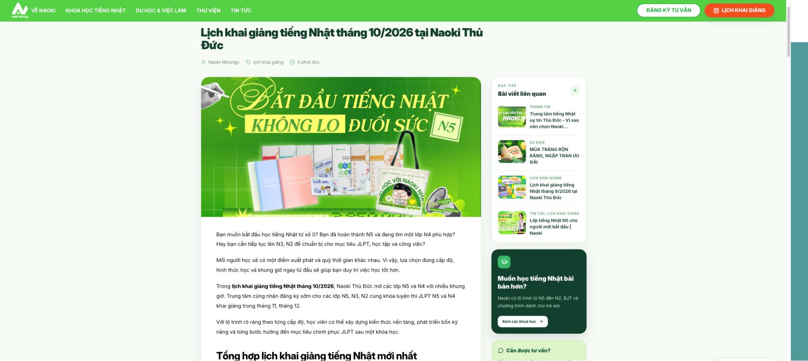 Bài viết SEO trên naoki.edu.vn